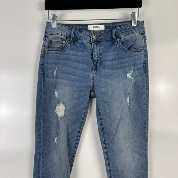 Pistola Distressed Raw Hem Skinny Jeans Women's Size 26 - Picture 4 of 10